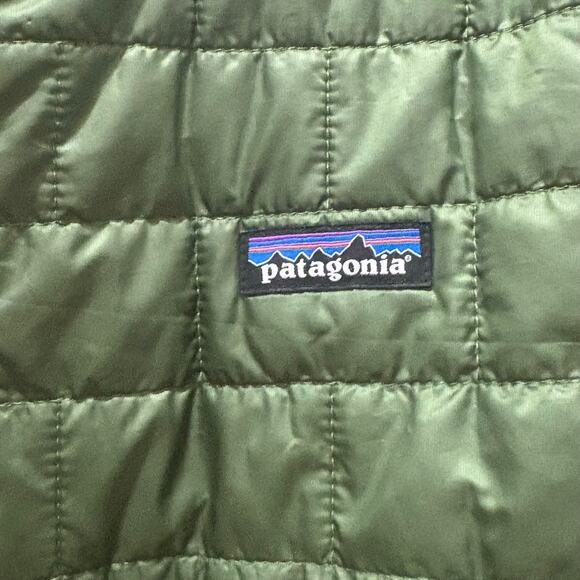 Patagonia Men's Nano Puff Vest in Green/Yellow Size XL - Picture 3 of 6